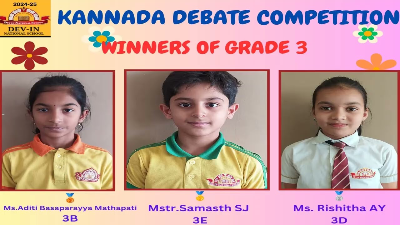 GRADE -  3,4 and 5 KANNADA DEBATE COMPETITION