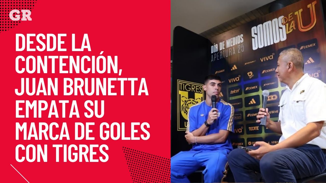 Desde la contención, Juan Brunetta empata su marca de goles con Tigres