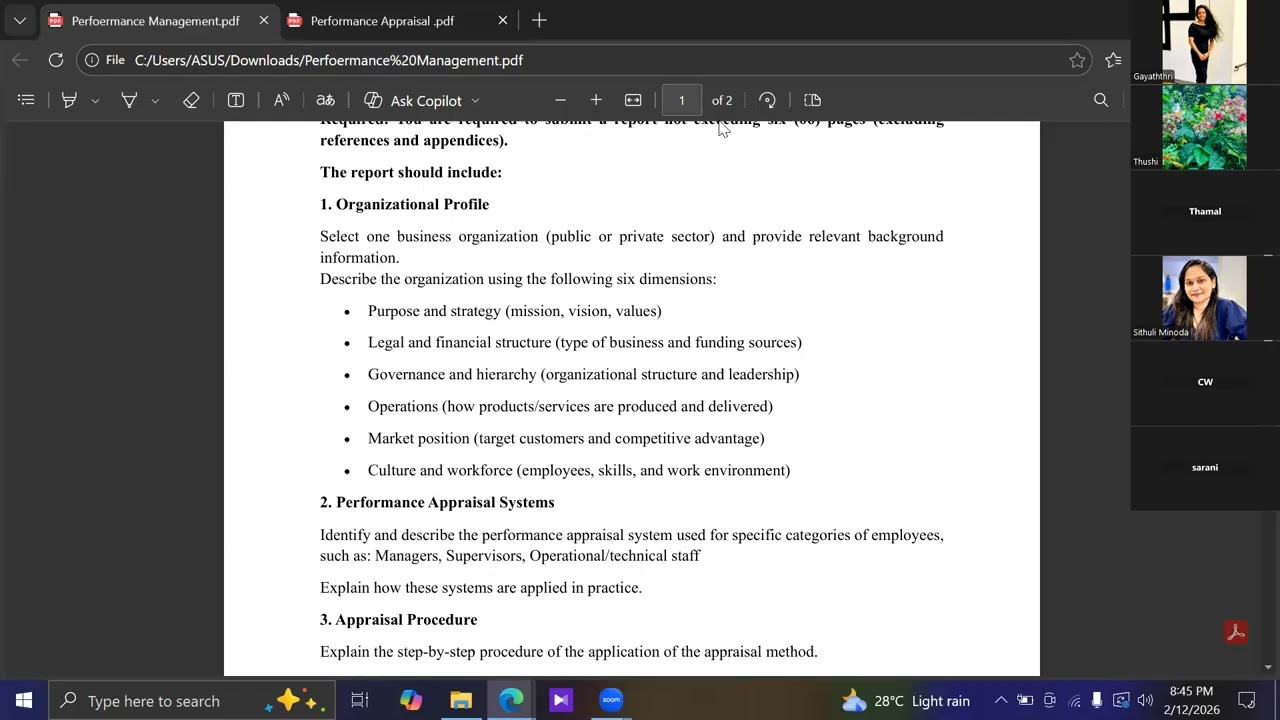Performance Management Assignment Discussion
