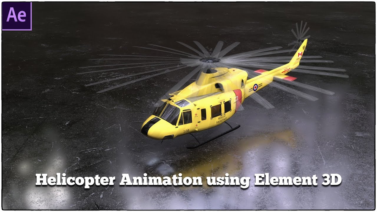 Helicopter Landing Animation using Element 3D | After Effects tutorial