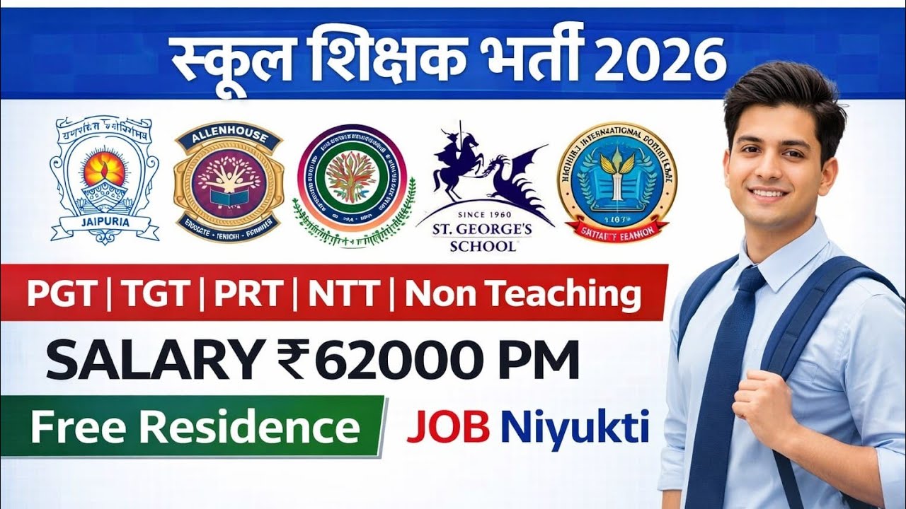 School Teacher Jobs 2026 🔥 Salary upto ₹65,000 |ALLENHOUSE | Teaching & Non-Teaching Jobs |
