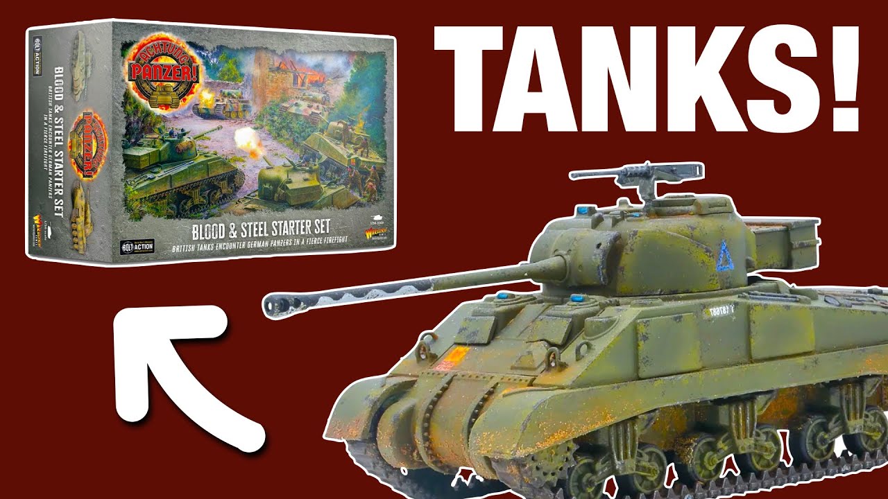 SKIRMISH GAME with TANKS! Unboxing 1/56 Scale Achtung Panzer by Warlord Games
