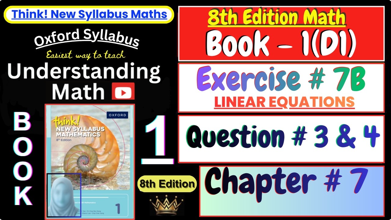 Exercise 7B Question 3 & 4 | Chapter 7 | Book 1 (D1) | Think New Syllabus Mathematics 8th Edition