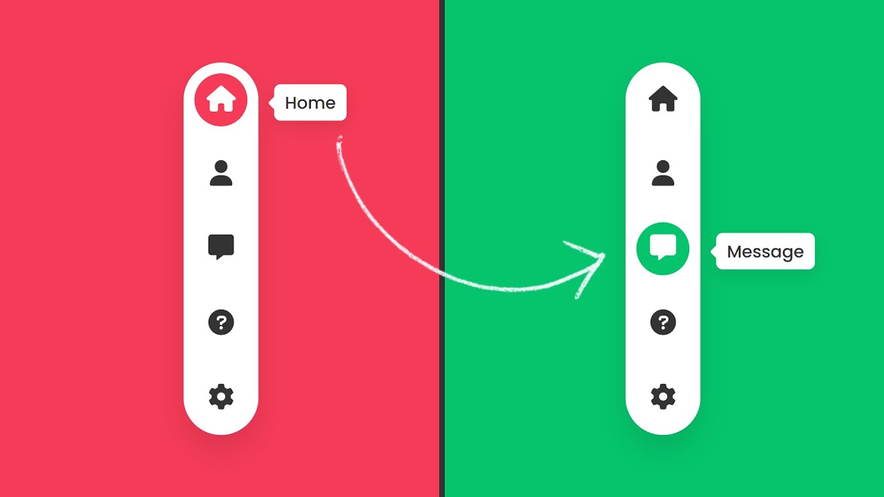 Animated Magic Menu Indicator using CSS & Javascript | Vertical Tab Menu Design