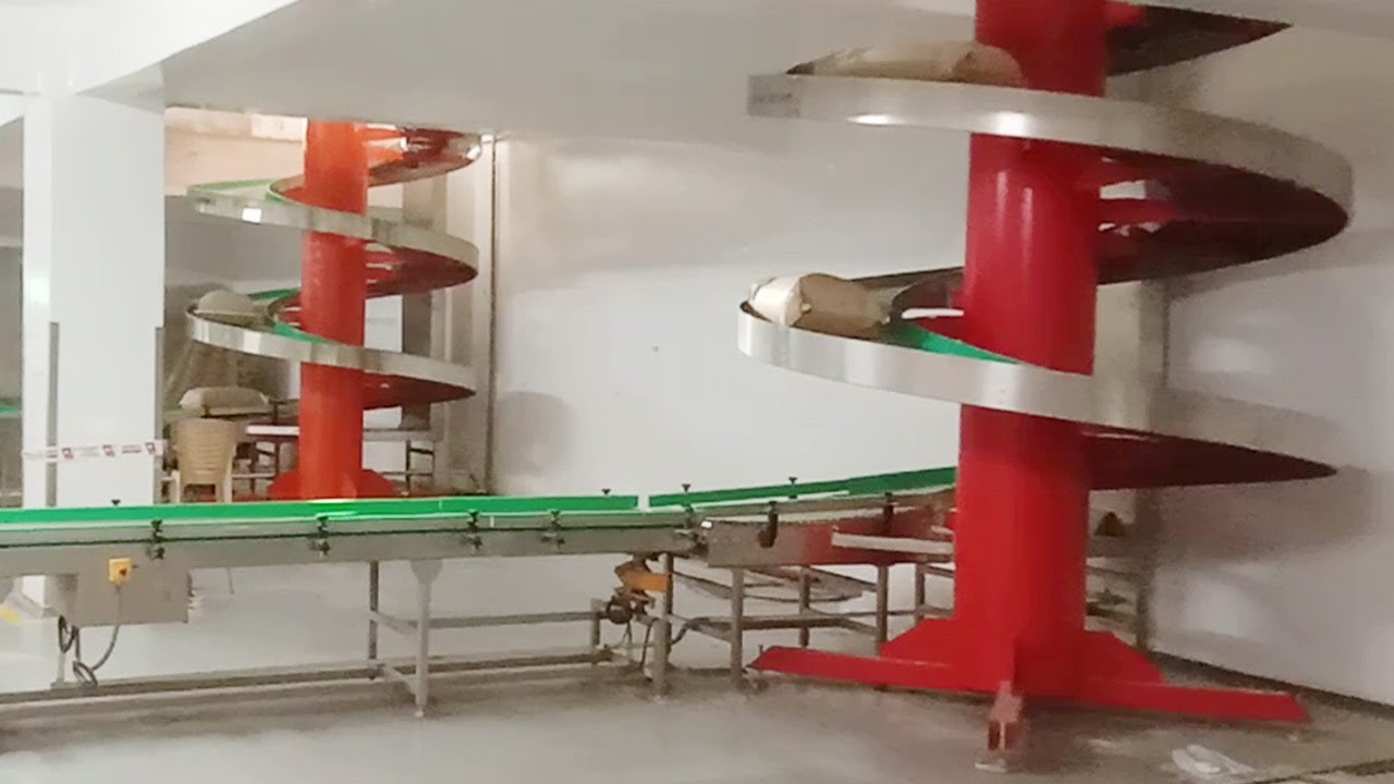 Motorized Spiral Conveyor for Food & Pharma Industry | CANOPUS Conveyor - Nido Automation