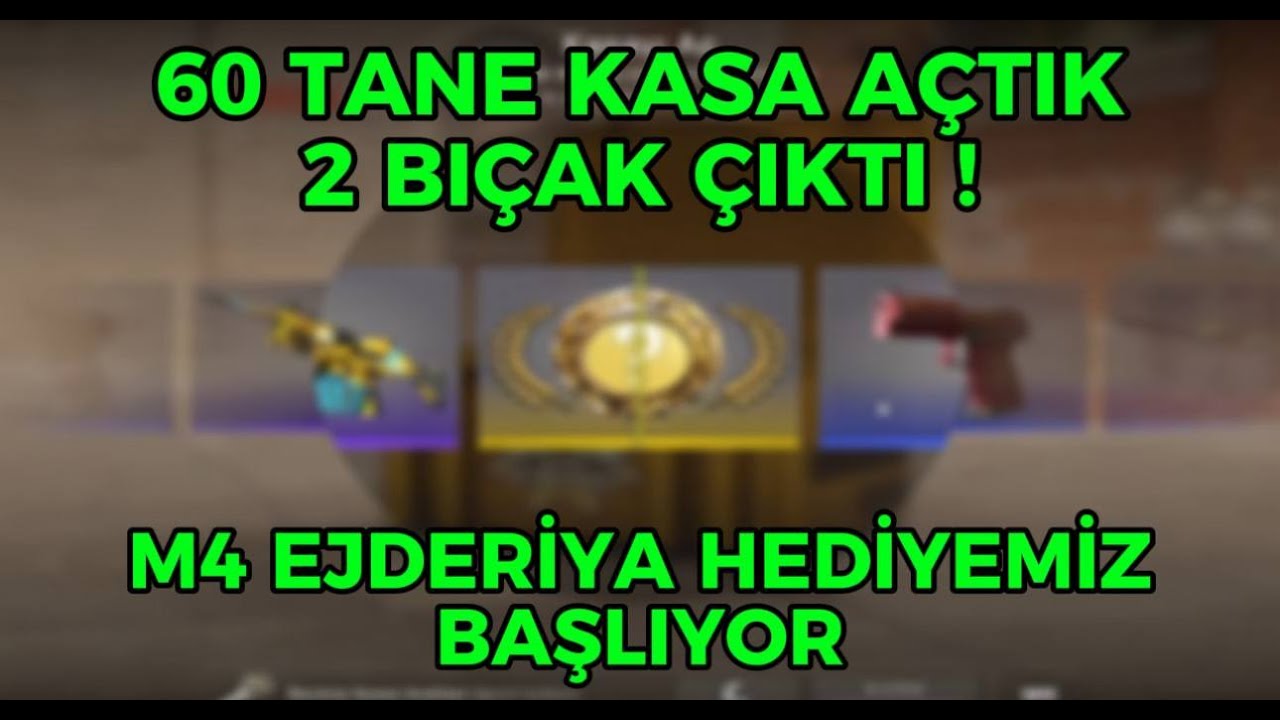 60 KASA AÇTIK 1.5 TANE BIÇAK ÇIKTI ! ( M4 HEDİYESİ )