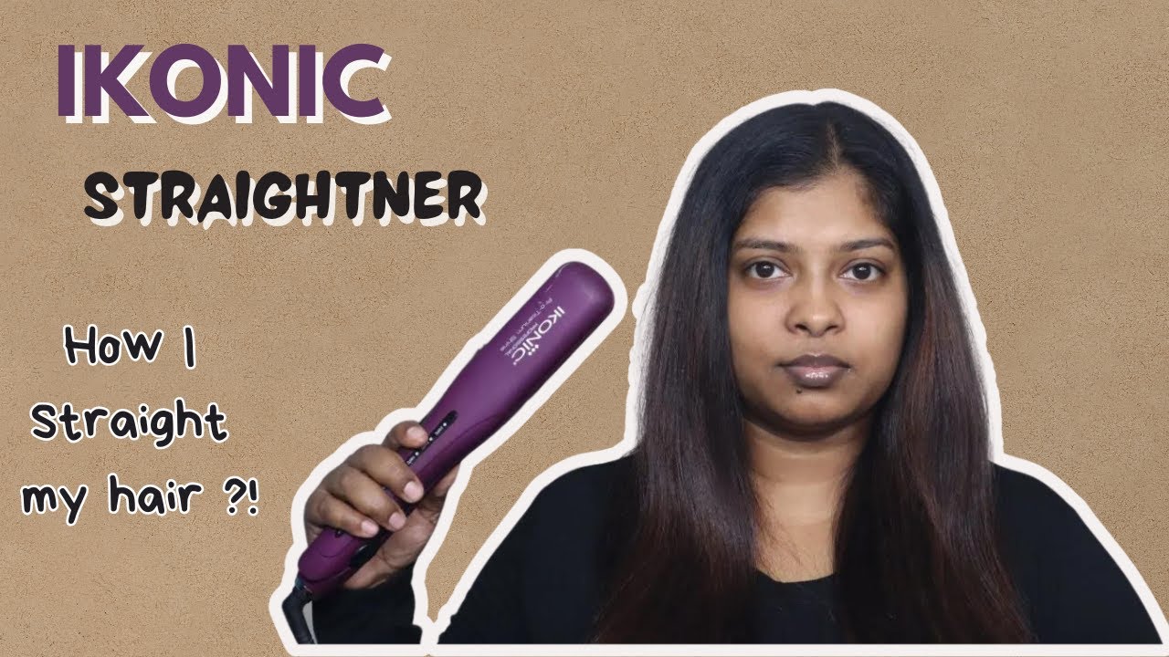 How I Straighten My hair using Ikonic Professional Hair Straightener Pro Titanium Shine !!