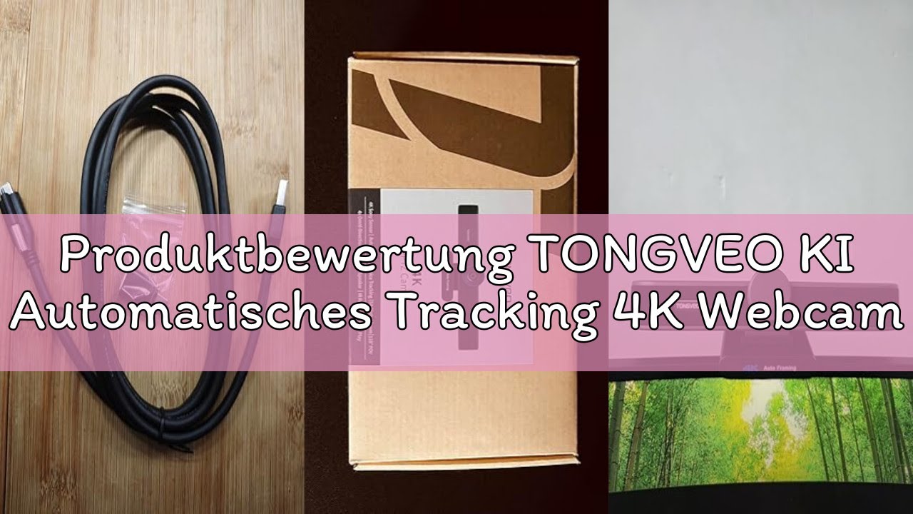 Produktbewertung TONGVEO KI Automatisches Tracking 4K Webcam mit Mikrofonen und Lautsprecher, 5-fach