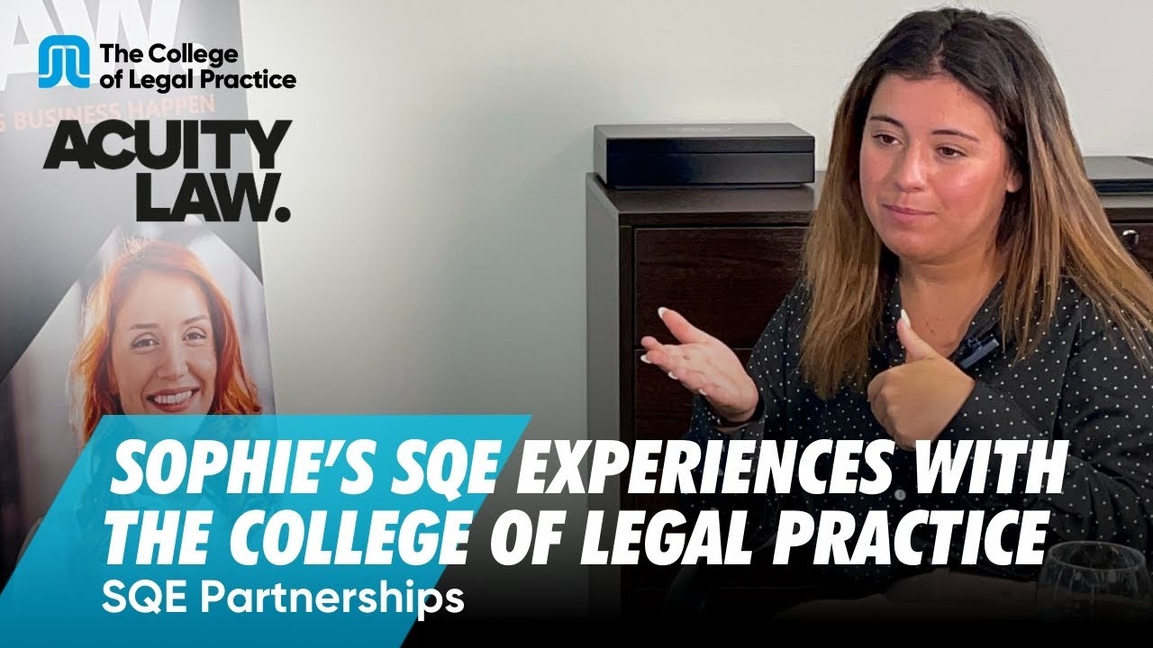 Sophie, Acuity Law SQE student shares her experience with the College