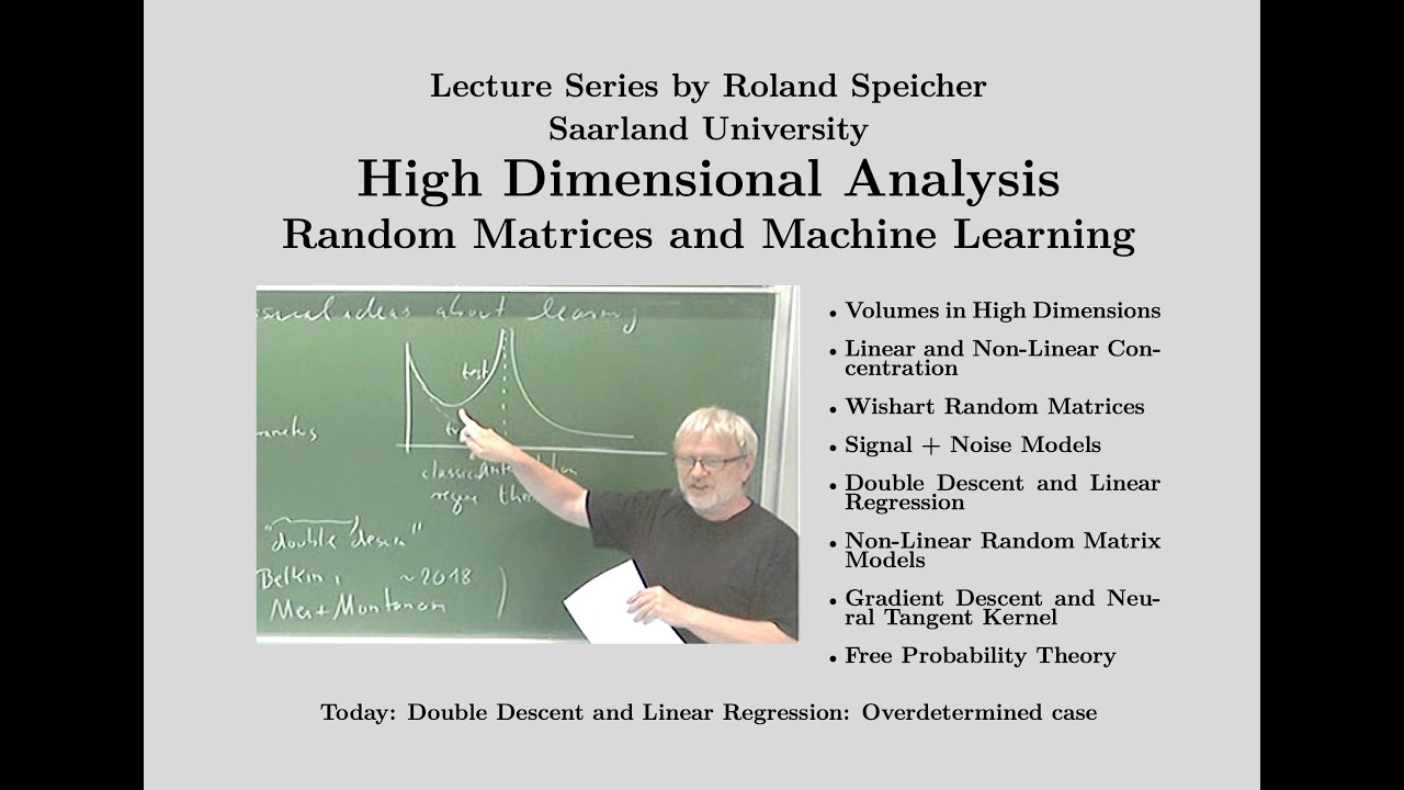 RM+ML: 17. Double Descent and Linear Regression: Over-Determined Case