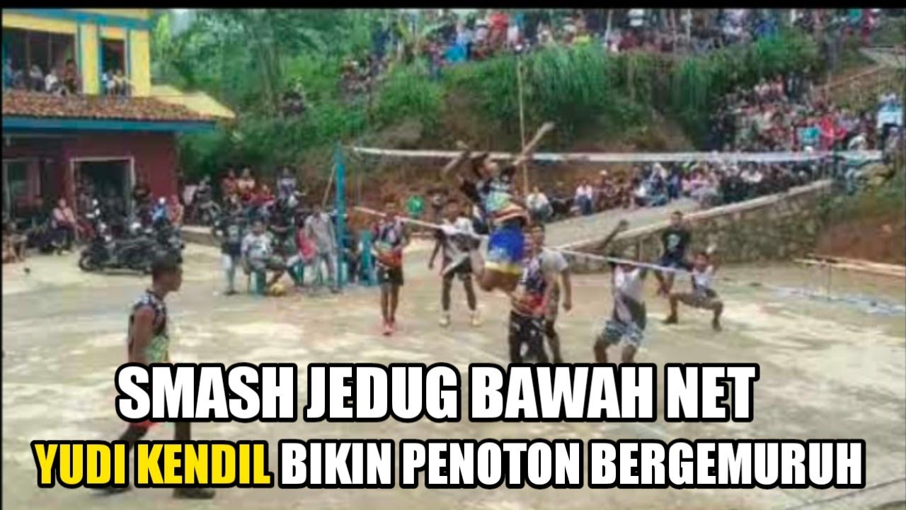 Yudi kendil!  Smash nya jatuh di bawah net! Menit kedua! Set penentuan Gibonet VS Awh