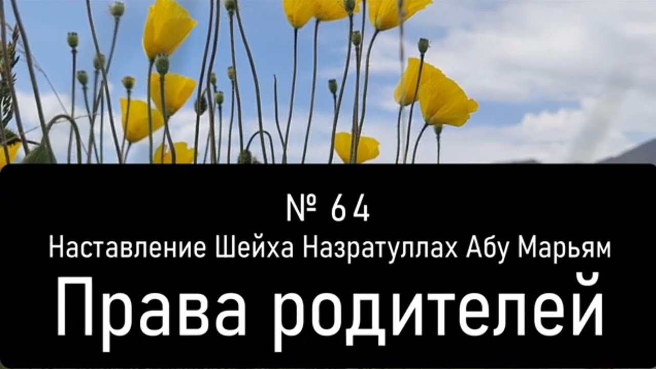№ 64 Наставление Шейха Назратуллах Абу Марьям Права родителей