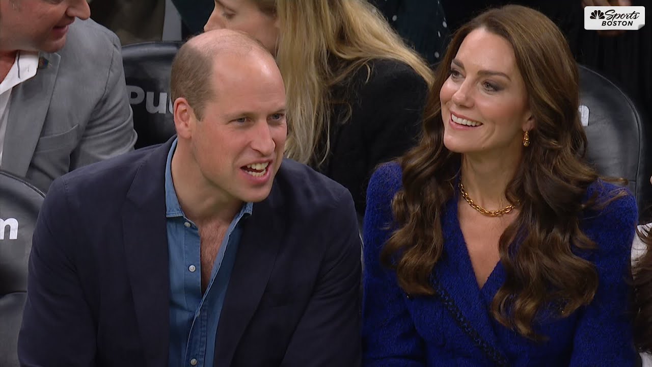 The Prince and Princess of Wales, William and Kate, sit courtside at TD Garden for Celtics vs. Heat