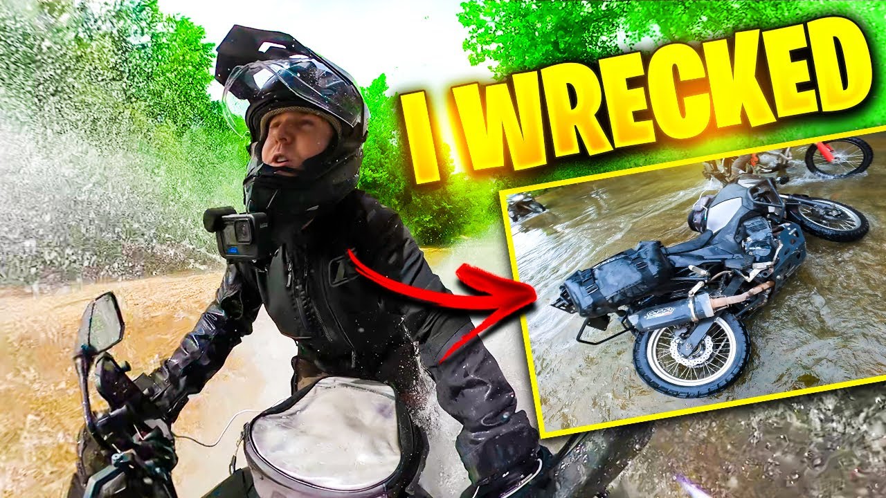 CRASHING in the WATER on a Versys-X 300