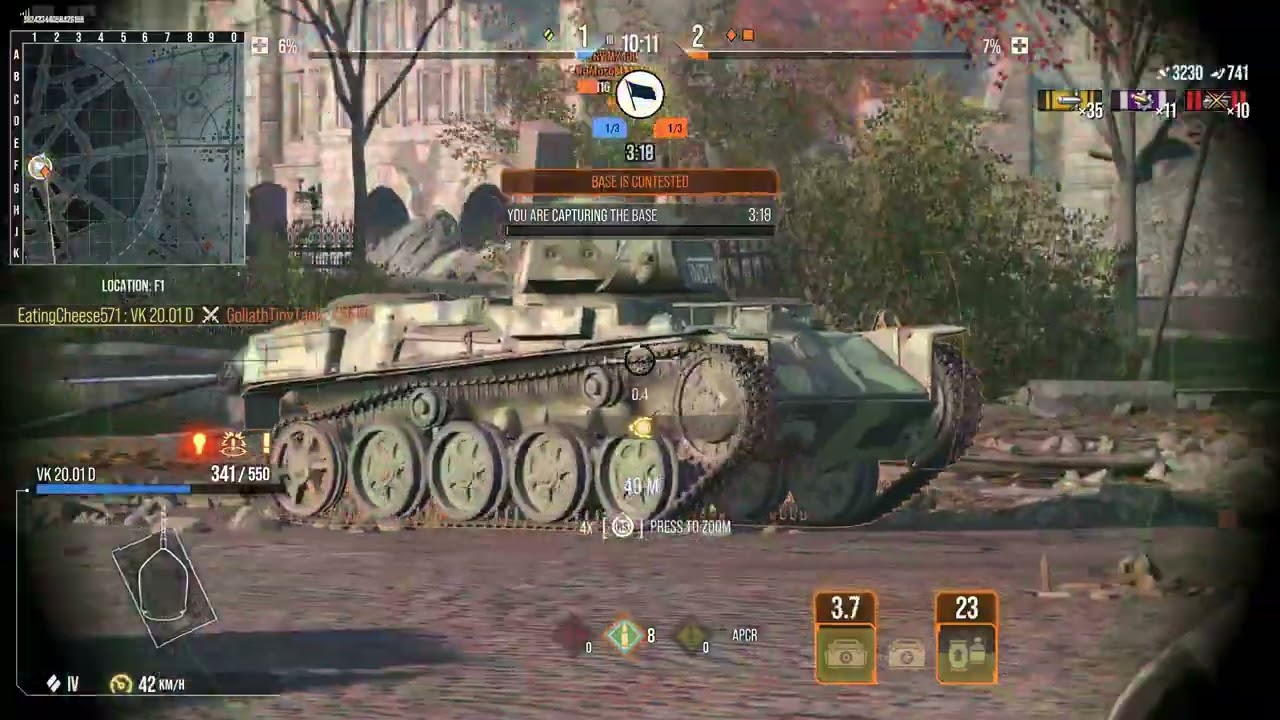 World Of Tanks Console VK 20.01 (D) 12 Kills (M)(Kolobanov's Medal)(De langlade's medal)