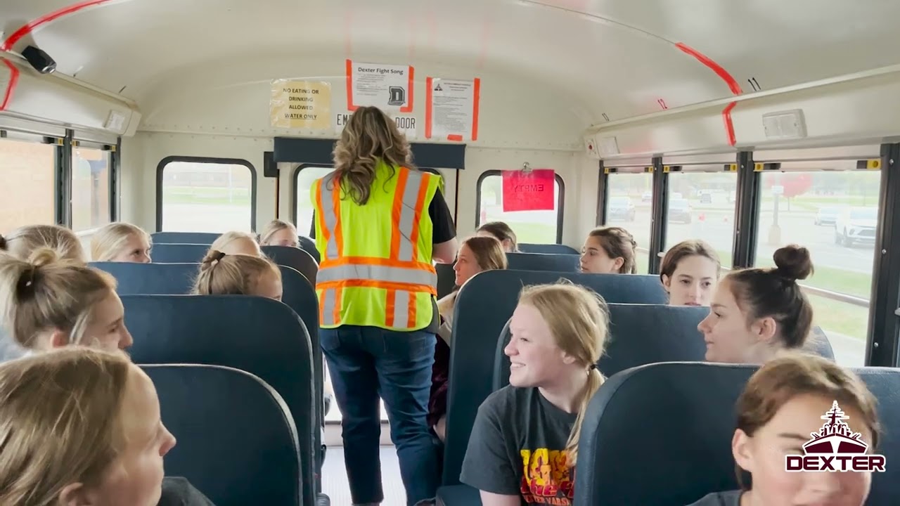 School bus evacuation training: rear door