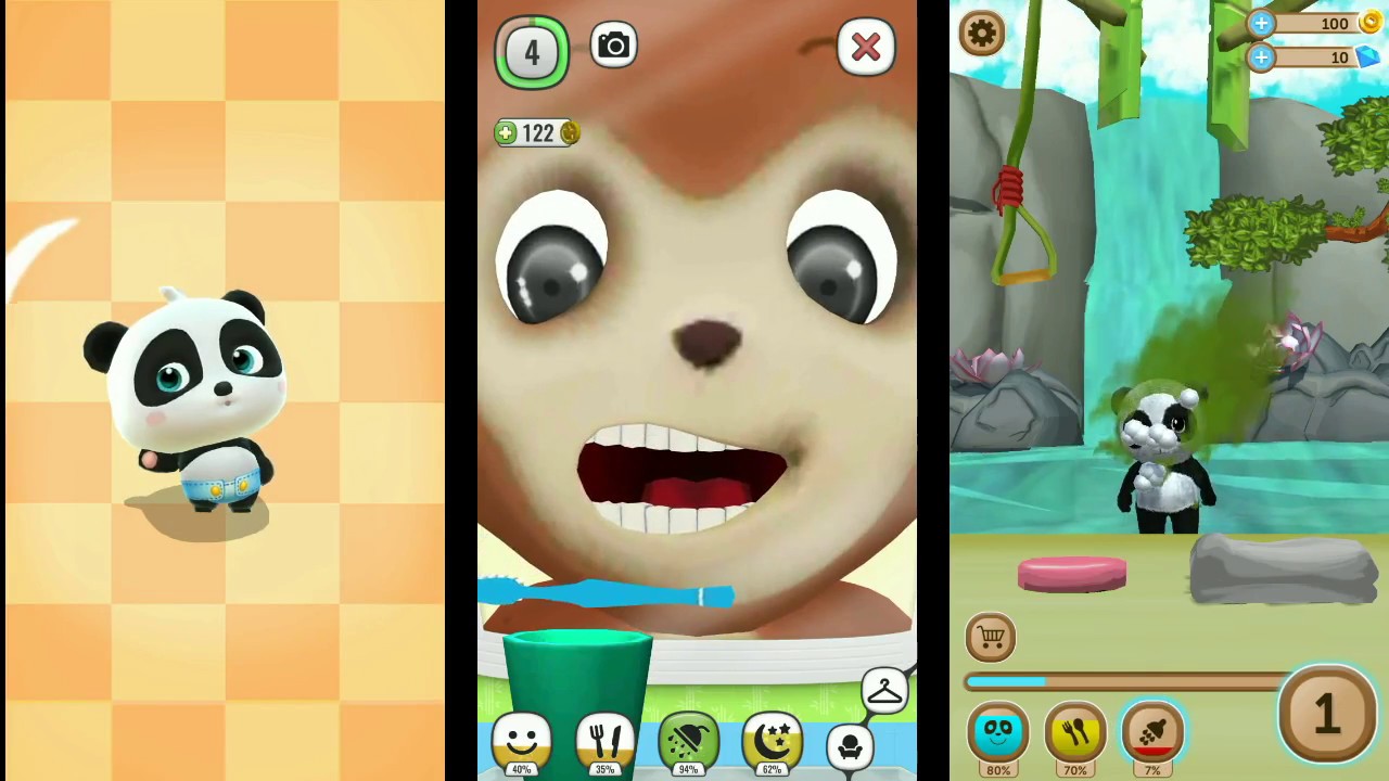 Bébé panda parlant vs mon Panda qui parle vs Daily Panda animal virtuel jeux panda