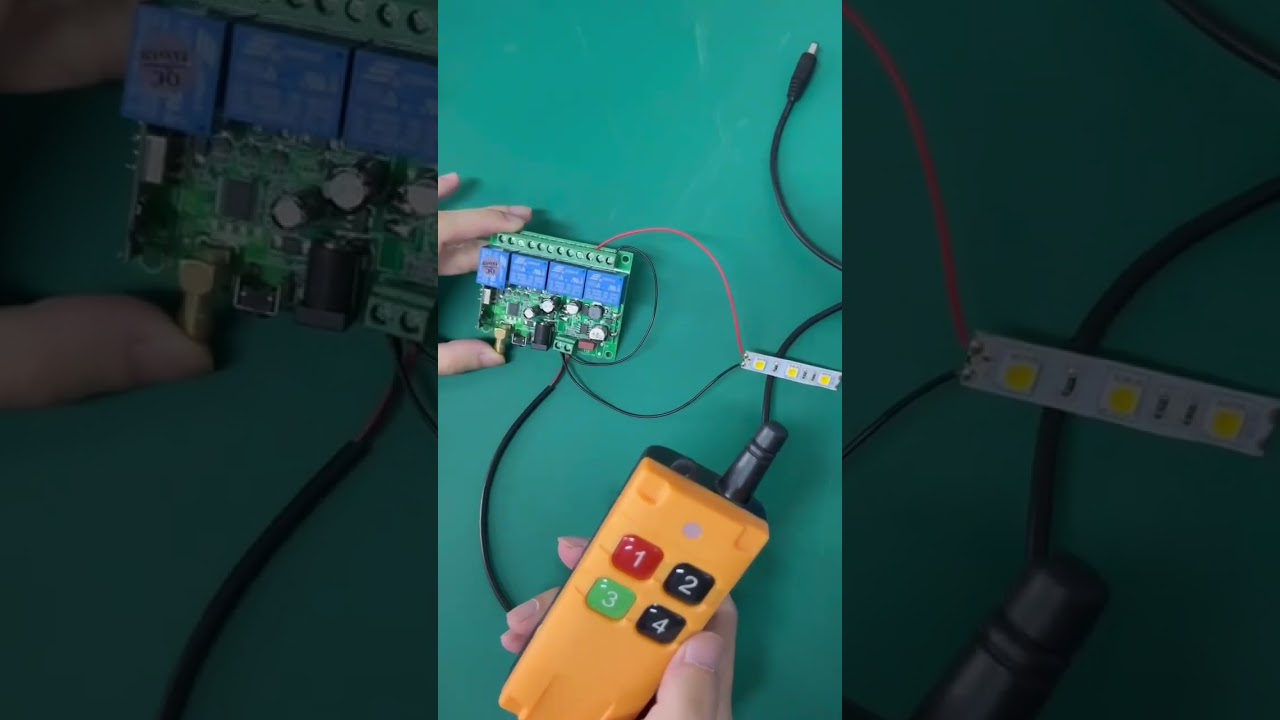 12V 24V 4-Kanal-Funkrelais-Fernbedienungsschalter Industrielle wasserdichte Fernbedienung universal