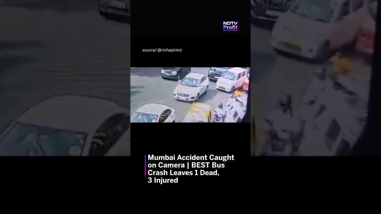 Mumbai Accident Caught on Camera | BEST Bus Crash Leaves 1 Dead, 3 Injured #Shorts