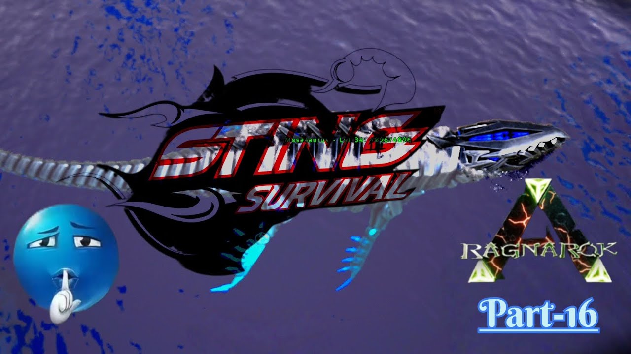 ARK Ragnarok game play video 🎯/ Part -16/ Teaming MOSASAURUS ☠️💥
