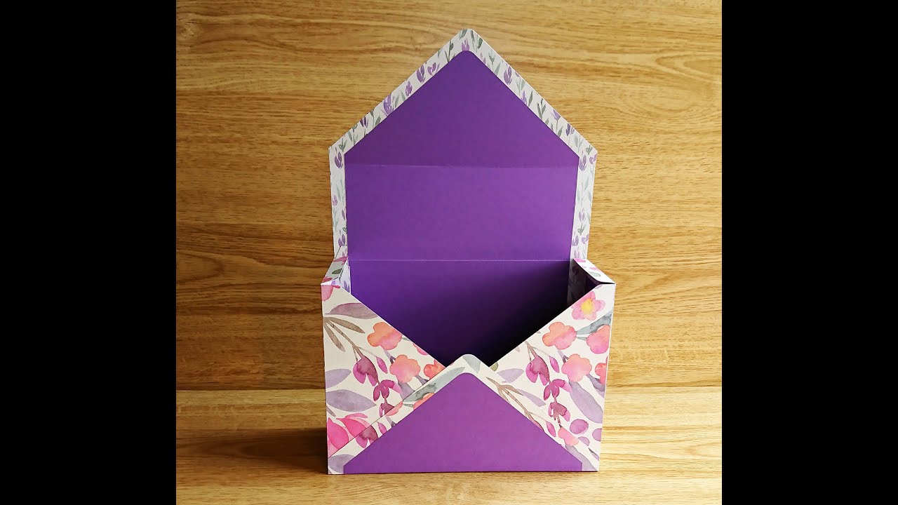 SVG file to cut a very large envelope box with upright or folding lid, through Design Space.