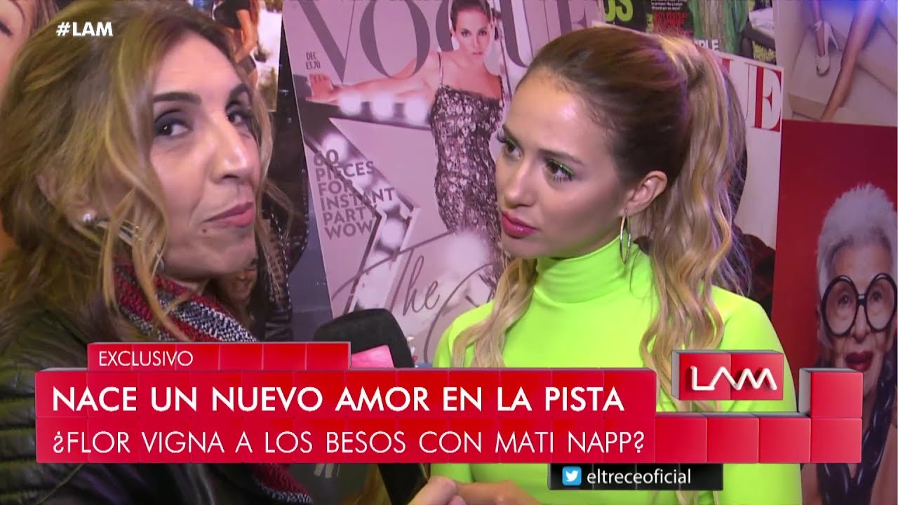 La reacción de Flor Vigna cuando le dijeron que la vieron a los besos con Mati Napp