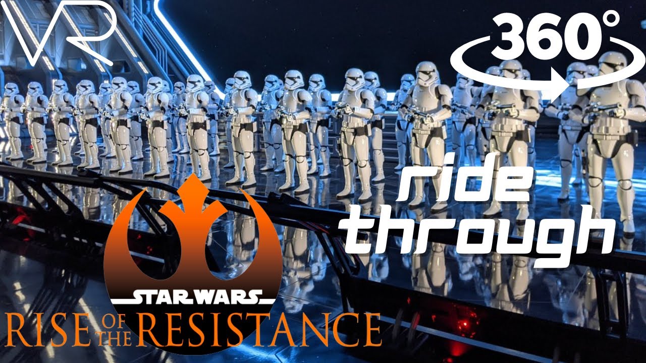 Star Wars Rise of the Resistance Ride Through in 360 VR | Disneyland 2021