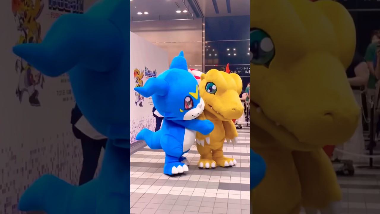 Meet Digimon in real life #digimon #japan #agumon #shorts