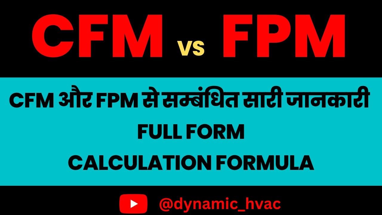 What is CFM and FPM | CFM कैसे निकाले by Anemometer |