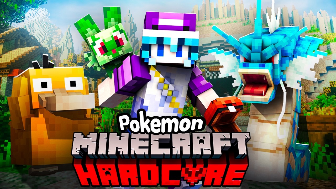 PRZEŻYŁAM 100H jako TRENER POKEMON&Oacute;W w MINECRAFT HARDCORE