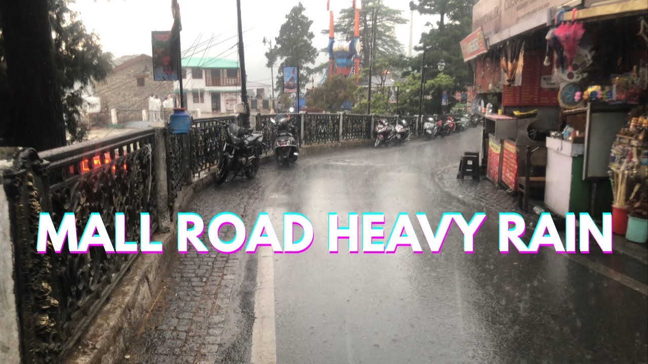 Mussoorie Mall Road: Heavy Rain Walking Experience 🌧️🏔️
