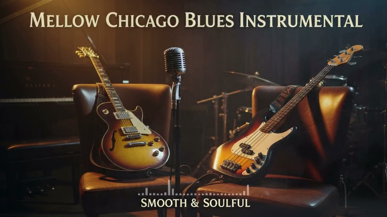 Chicago Blues Nightscape: Relaxing Soulful Guitar (Slow & Moody)