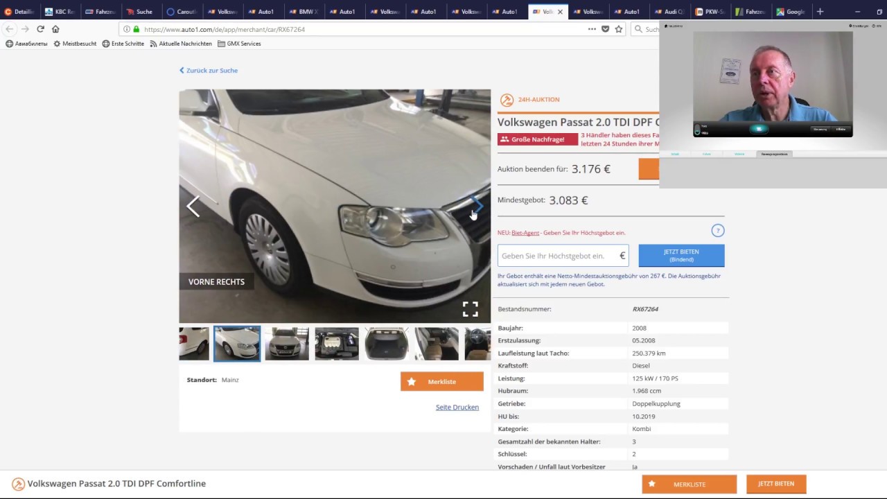 Покупаем сразу 2 пассата на аукционе Auto1