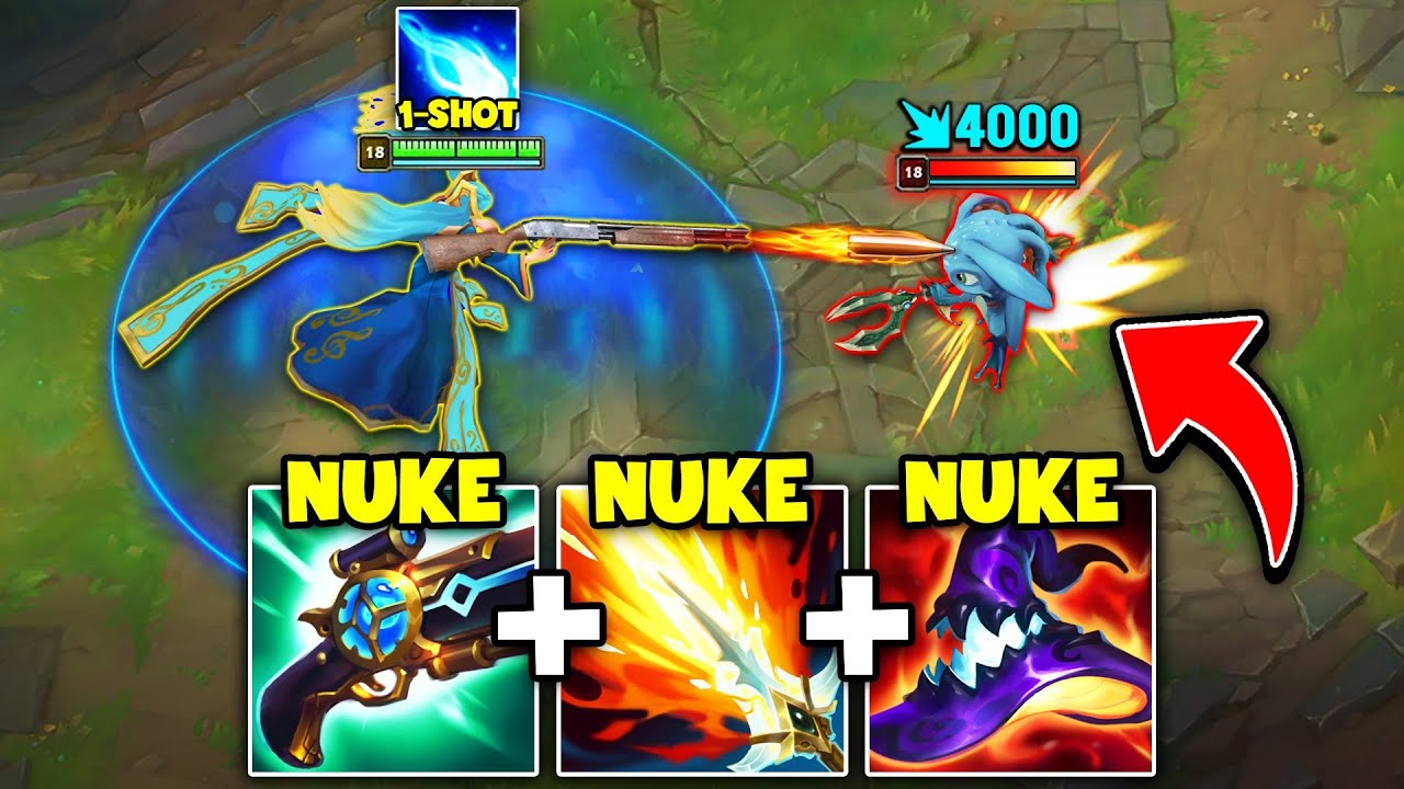 Sona but I have a literal SHOTGUN that one shots you... (PRESS Q = 4000 DAMAGE WTF?)