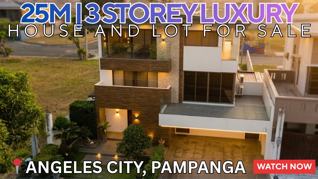 ₱25M Luxury 3-Storey House for Sale in Angeles City | Near Marquee Mall, Landers & NLEX | House Tour