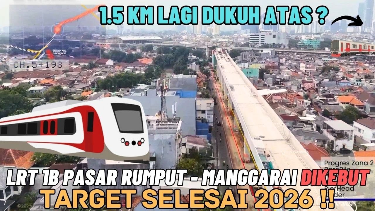Sudah MULAI BANYAK !! Pilar LRT 1B PASAR RUMPUT - MANGGARAI & PERSIAPAN PONDASI ST. LRT MANGGARAI