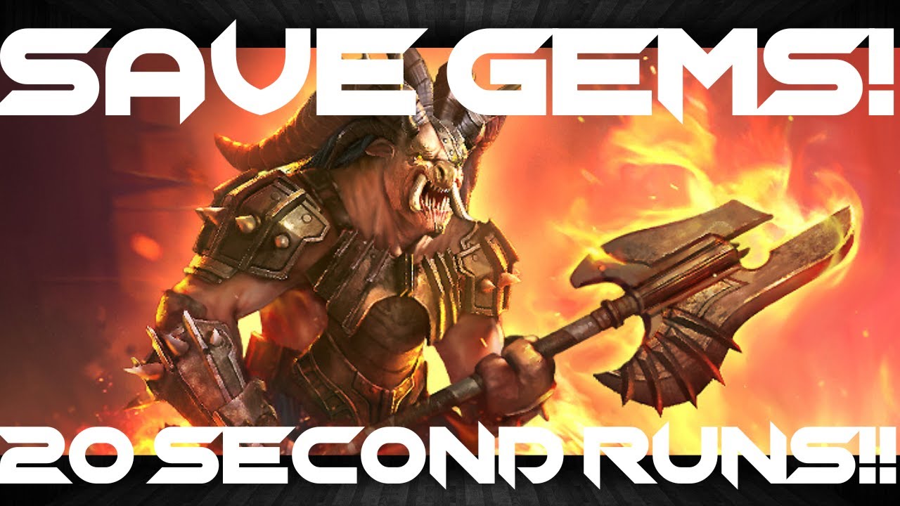 Save Gems! Mino 15 in 20 seconds!! #raidshadowlegends #raid #raidrpg