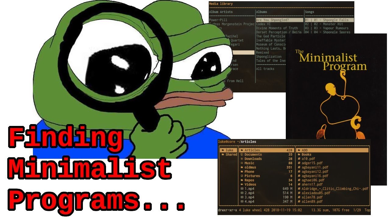 How to Find Minimalist Programs to Try Out
