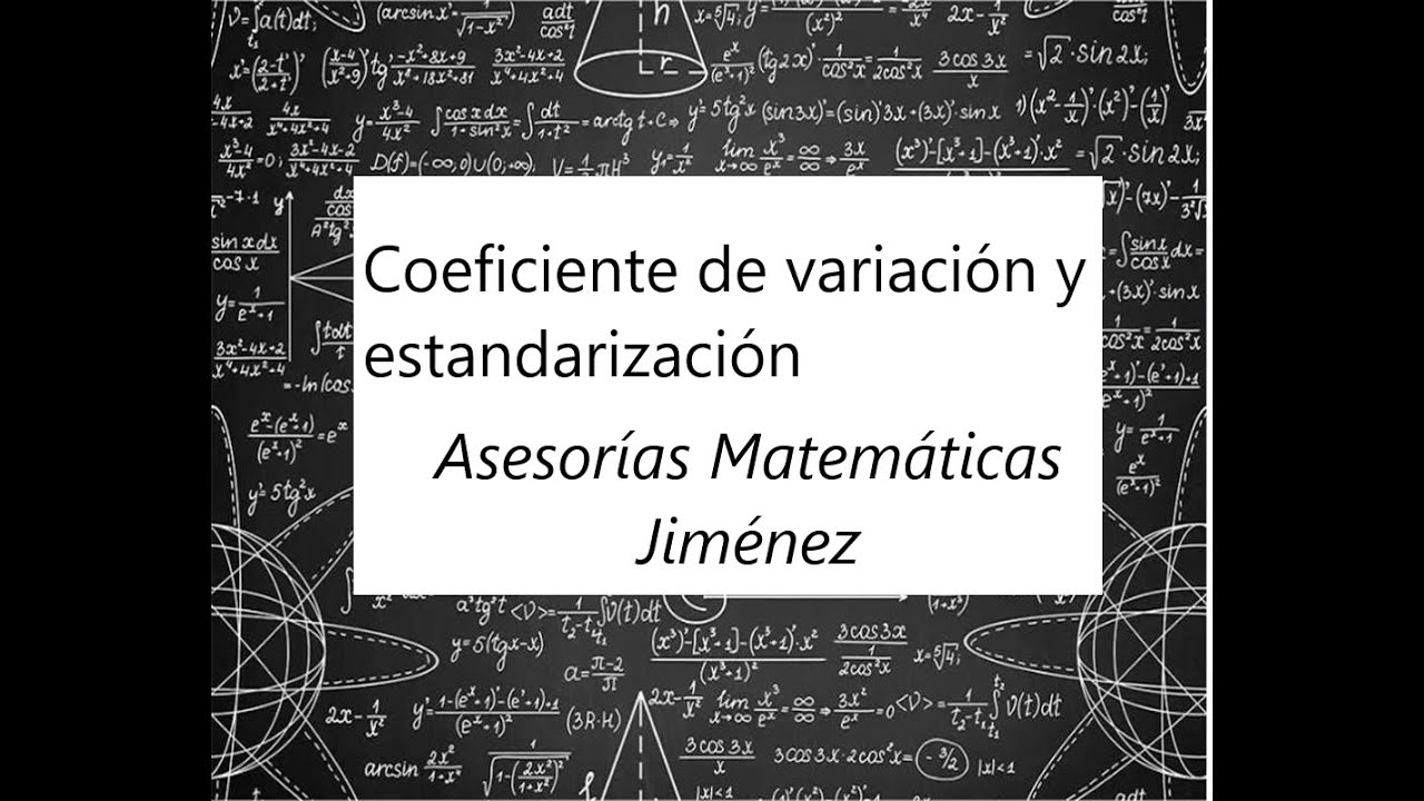 Coeficiente de variación y estandarización