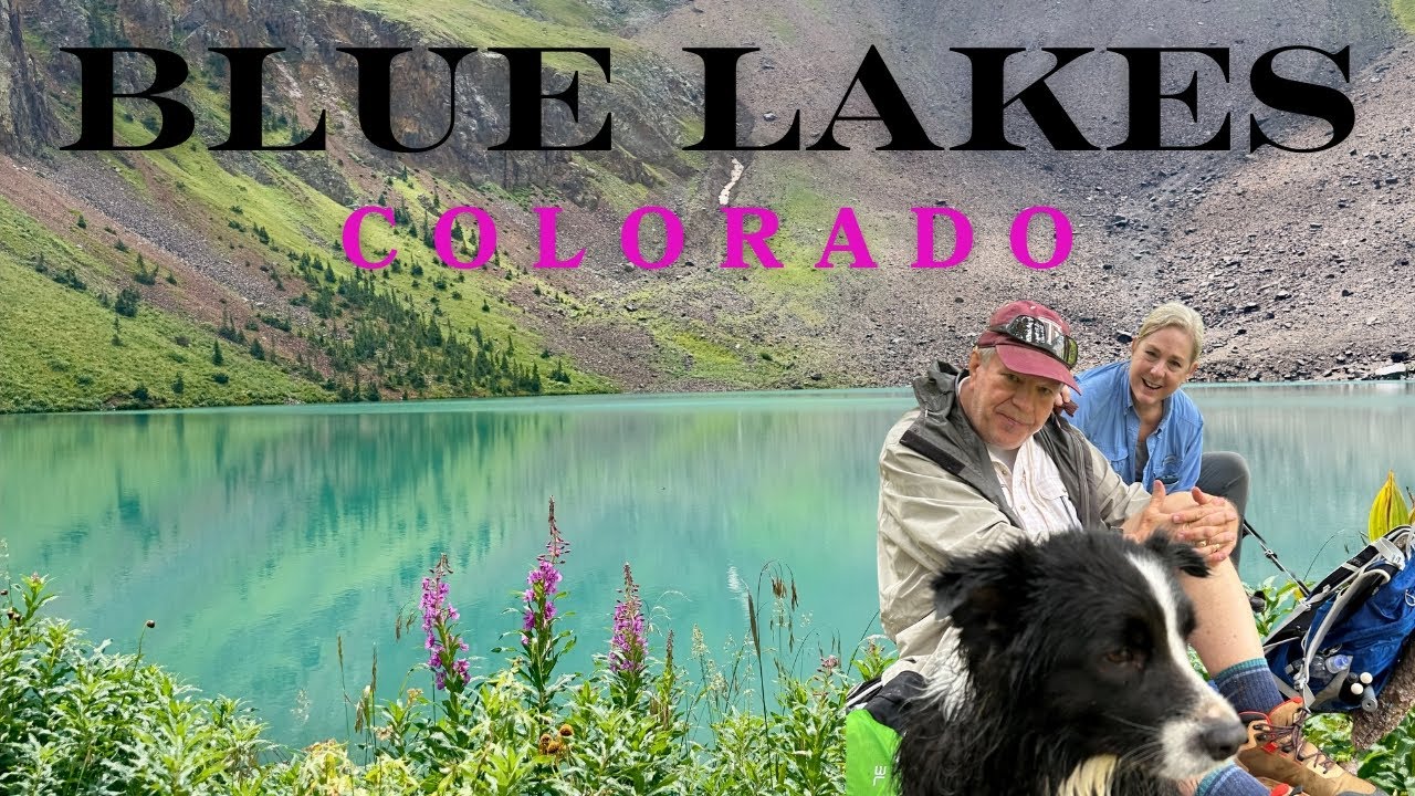 Beautiful Blue Lakes Trail, Mt. Sneffels Wilderness, Colorado:  TWO GEEZERS, A SOLDIER, AND A DOG.
