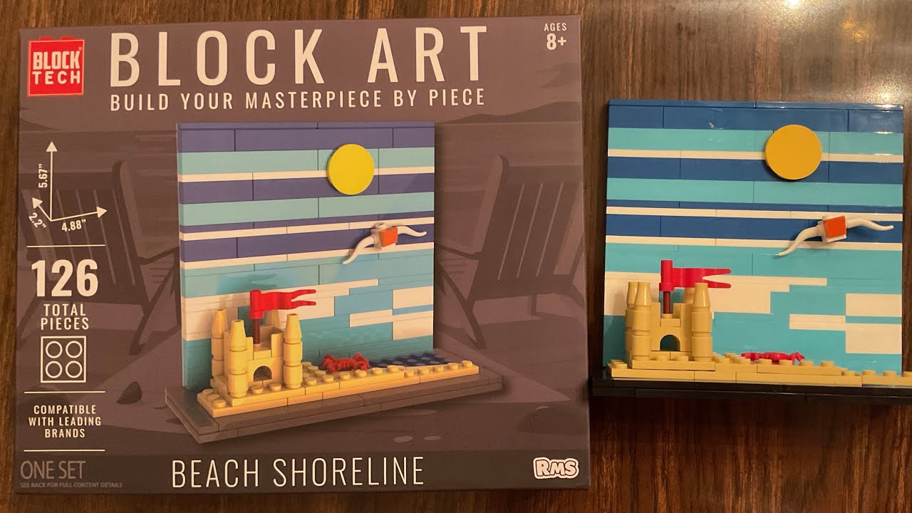Let&rsquo;s Build Block Tech Block Art Beach Shoreline | LEGO compatible building blocks from Five Below
