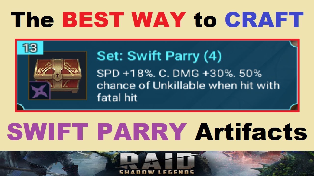 The *BEST WAY* to Craft *SWIFT PARRY* Artifacts.. (Top Tier Artifact Set) RAID: Shadow Legends