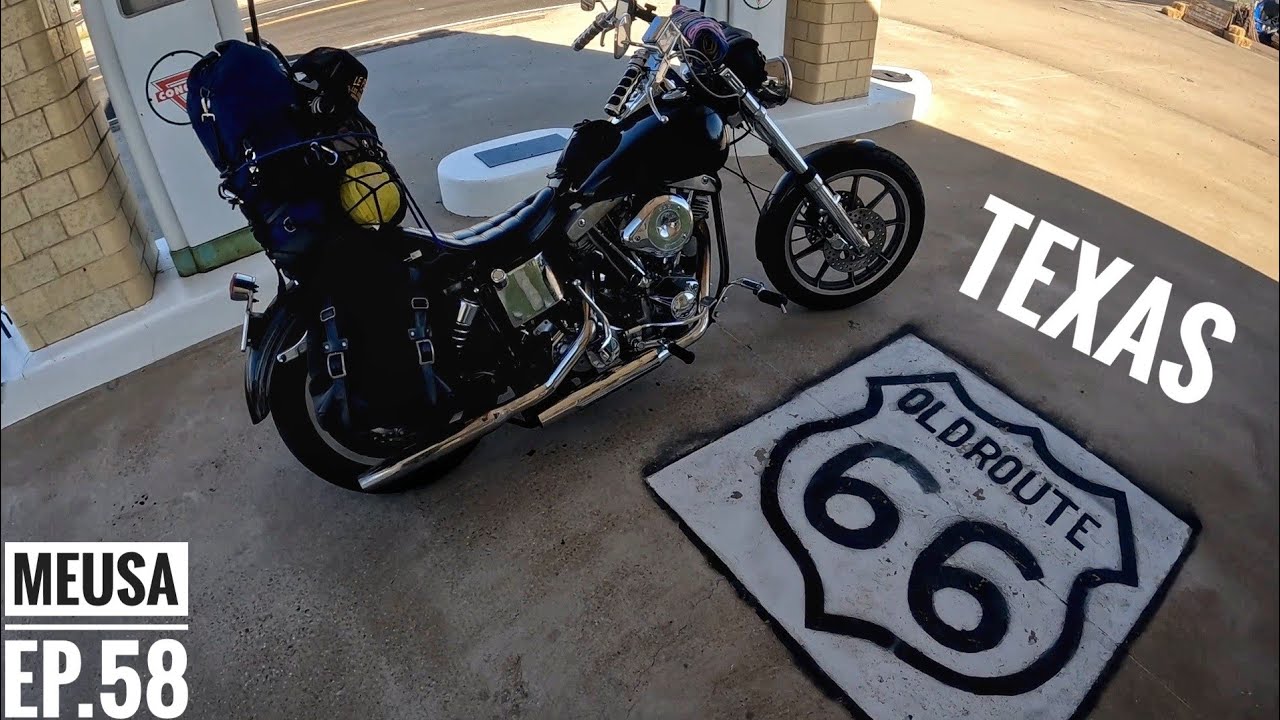 De MOTO Harley Shovelhead pela ROTA 66 no TEXAS