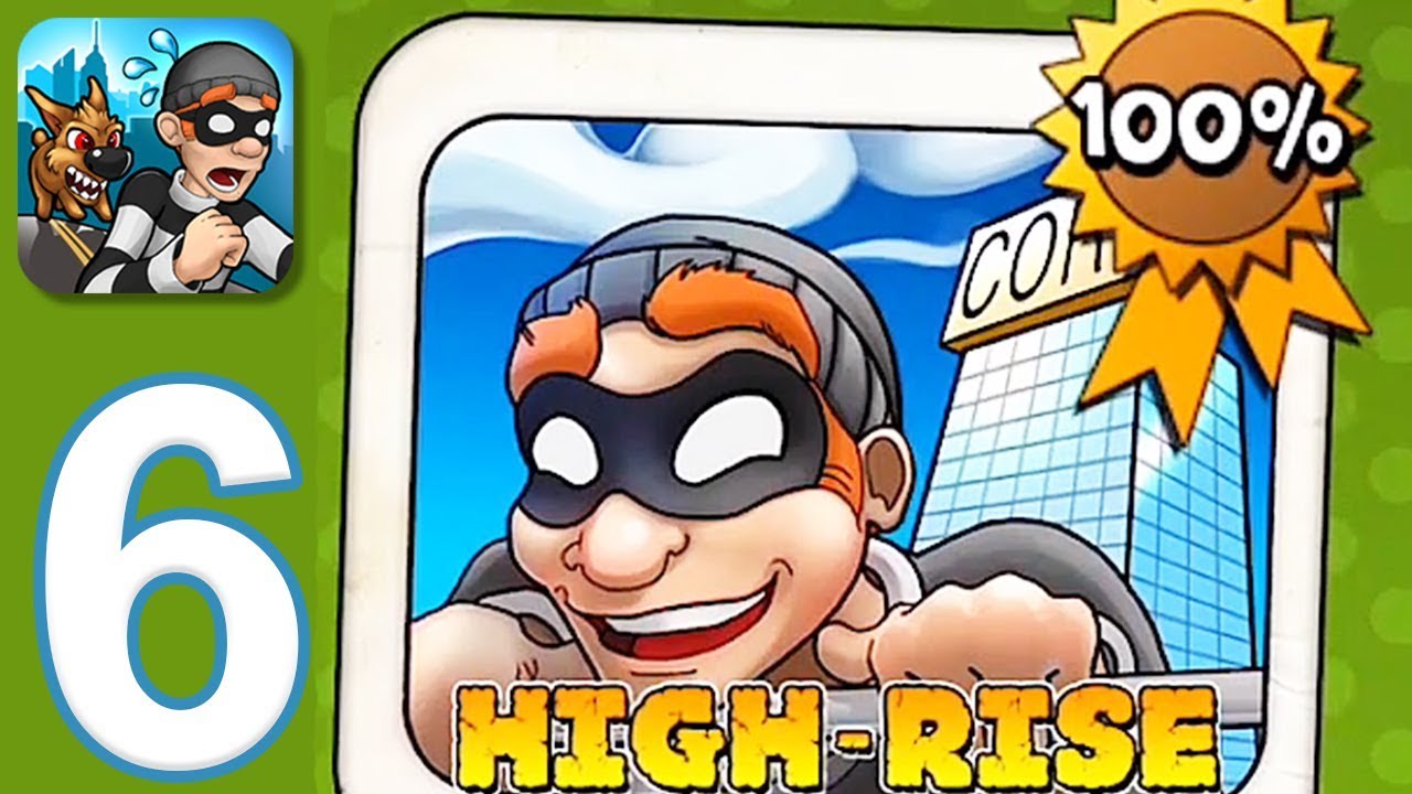 Robbery Bob - Gameplay Walkthrough Part 6 - Chapter 6: High Rise (iOS, Android)