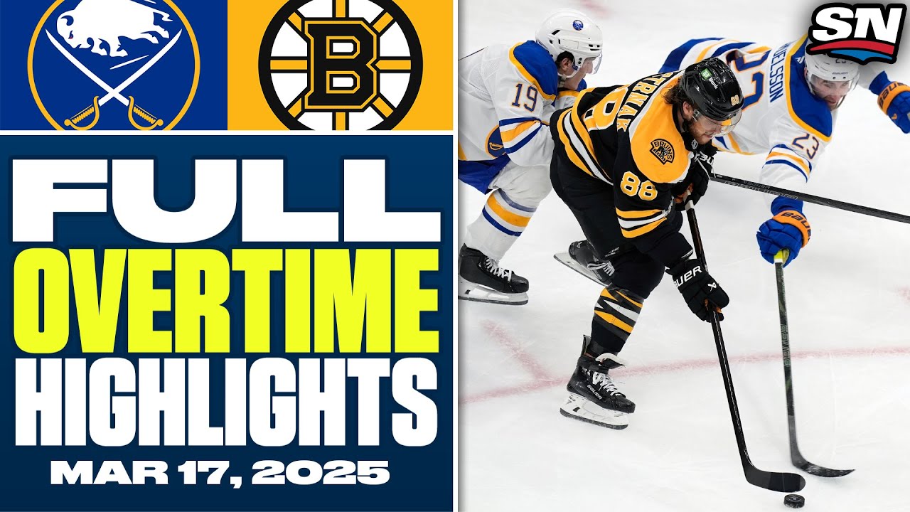Buffalo Sabres at Boston Bruins | FULL Overtime Highlights - March 17, 2025