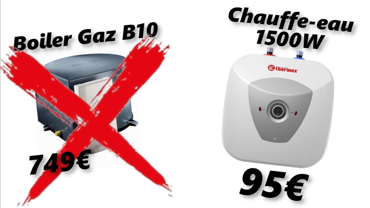 Chauffe-eau électrique dans un fourgon ou van aménagé pour 95€