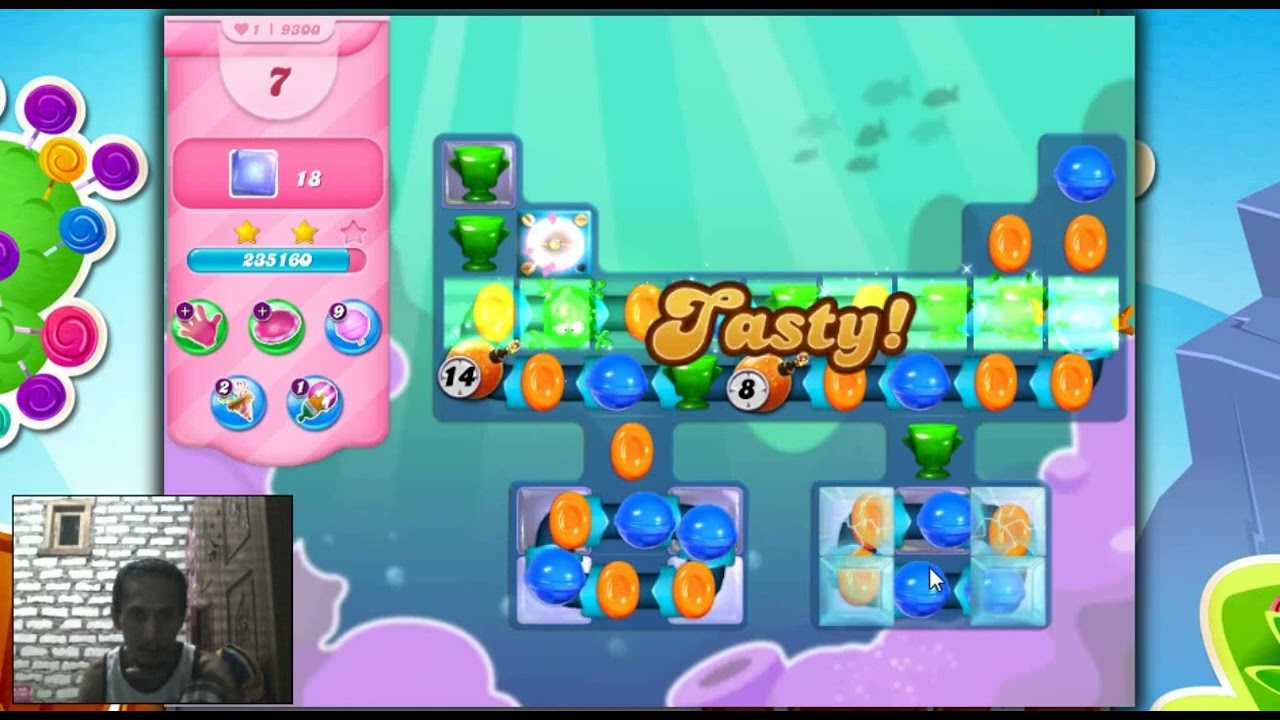 Candy Crush Saga Level 9300 - 3 Stars, 22 Moves Completed, No Boosters