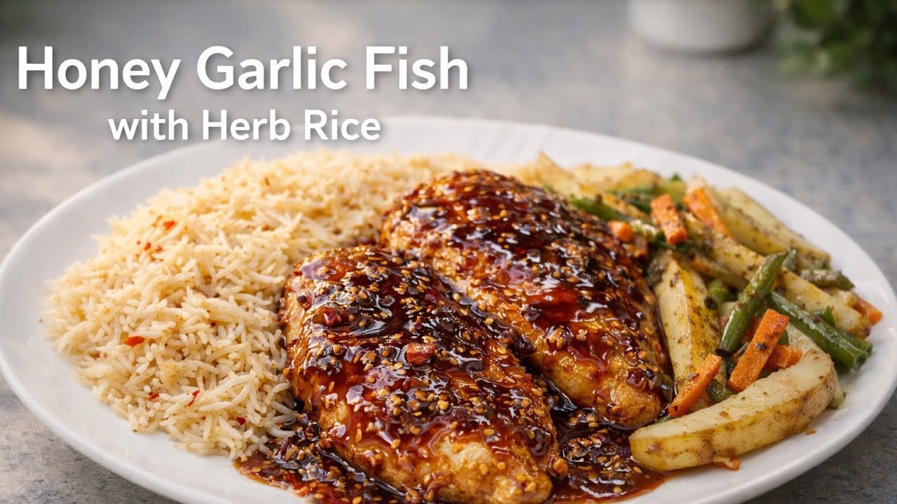 Delicious Fish in honey garlic sauce!! 
