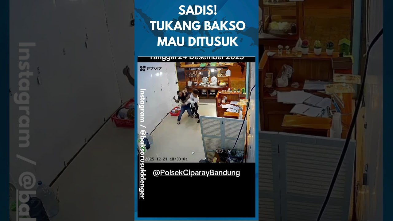 DETIK-DETIK! Tukang Bakso Hampir Dibacok Gegara Cemburu Di Ciparay Bandung