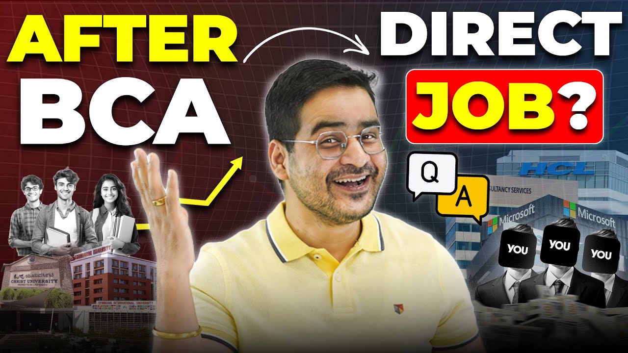 💥After BCA Direct Job Lagti hai? Govt Jobs After Online BCA? MCA with Job?#bca #bcajobs #govtjobs